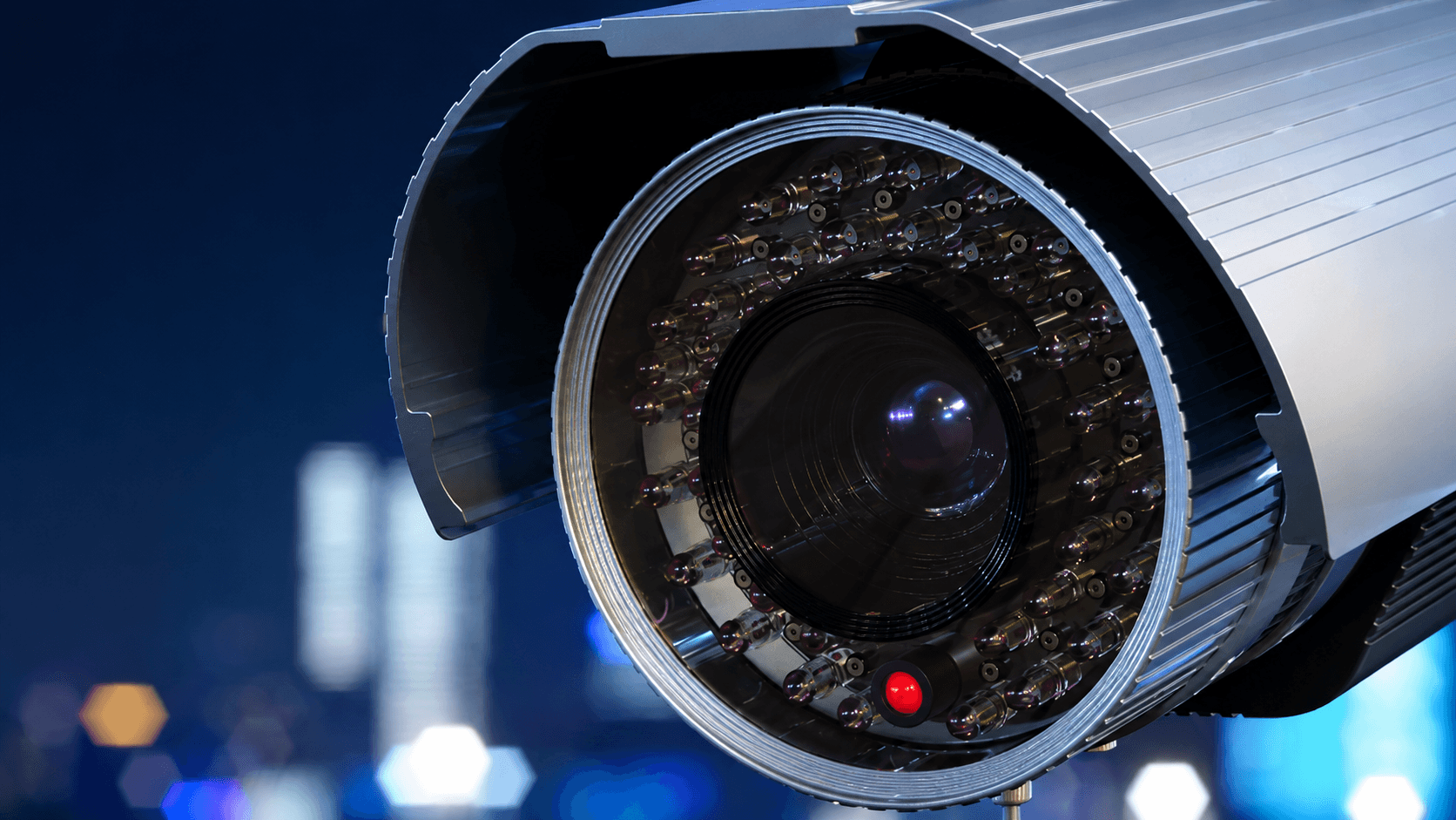 Close shot of CCTV surveillance camera representing technical vigilance